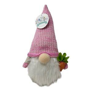 Bunny Boulevard Faceless Rabbit Gnome 13 in Easter Spring Pink Shelf Sitter